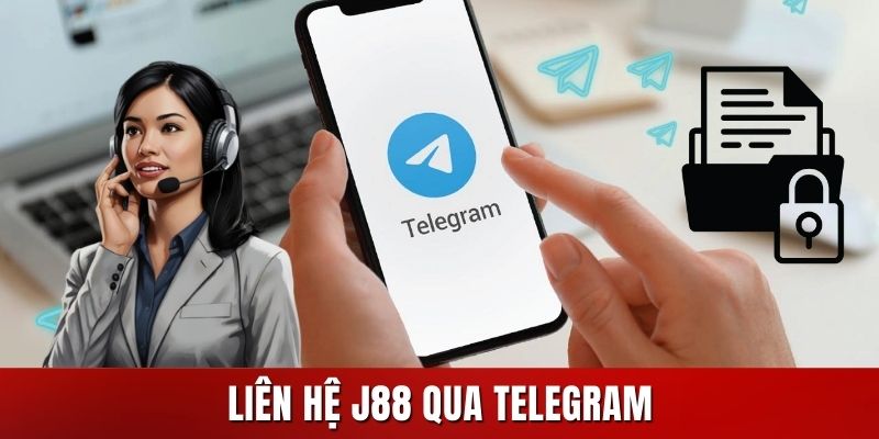 Sử dụng Telegram để liên hệ J88